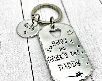 First Father's Day Gift - Keychain New Daddy - Custom Father's Day Present