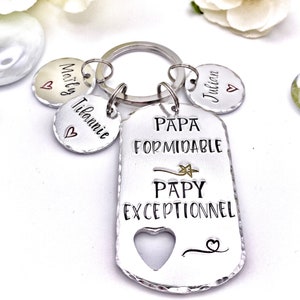 Papa Keychain, Dad Husband Papa Papi, Father&#39;s Day