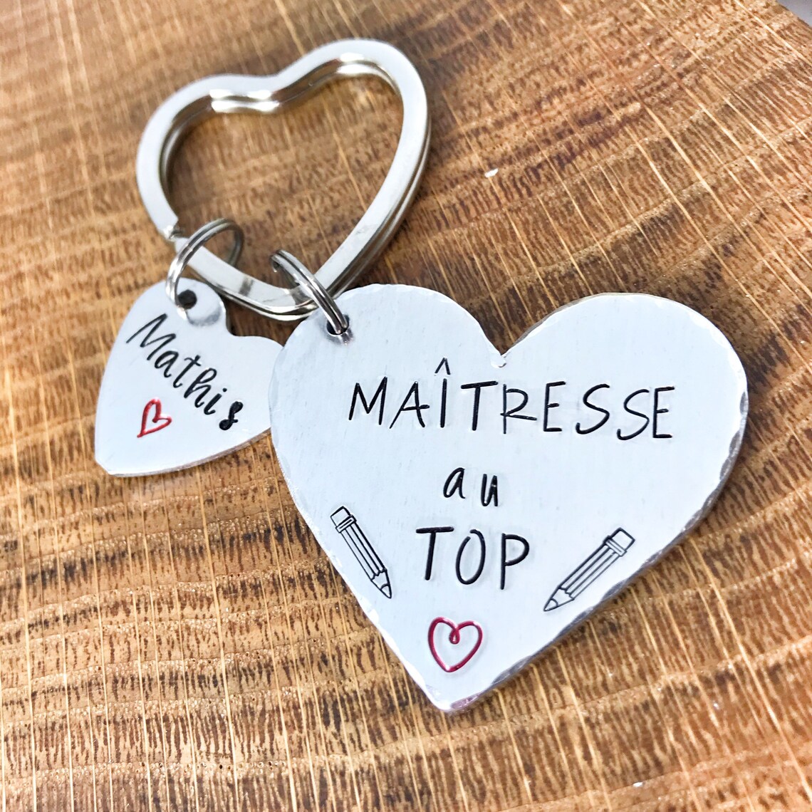 French Teacher Keyring Gift French Teacher Cadeau Enseignant Etsy