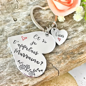 French Marraine Keychain, Marraine Cadeau, Marraine Porte Clé