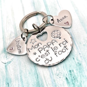 Papa Roi du Foot, Football Keychain Papa, Cadeau Papa Foot