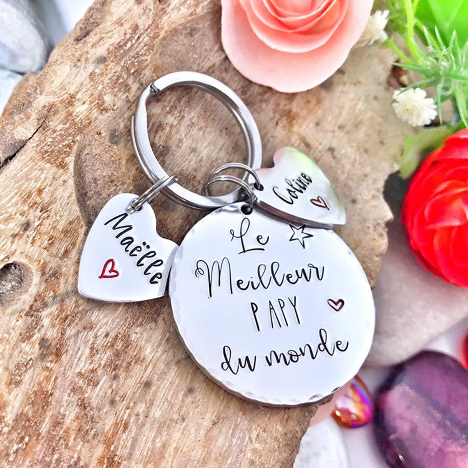 Porte-clés "Super Papi" En Acier Inoxydable - Cadeau Original Pour Grand-père, Fête Des Grands-pères, Retraite