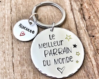 French Veux Tu Etre Mon Parrain French Keyring For Etsy Canada