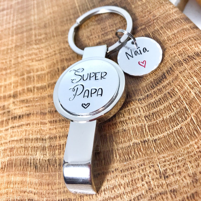Décapsuleur En Bois Gravé "Super Papi" - Cadeau Original Et Utile Pour Grand-Père - Anniversaire, Noël, Fête Des Grands-Pères