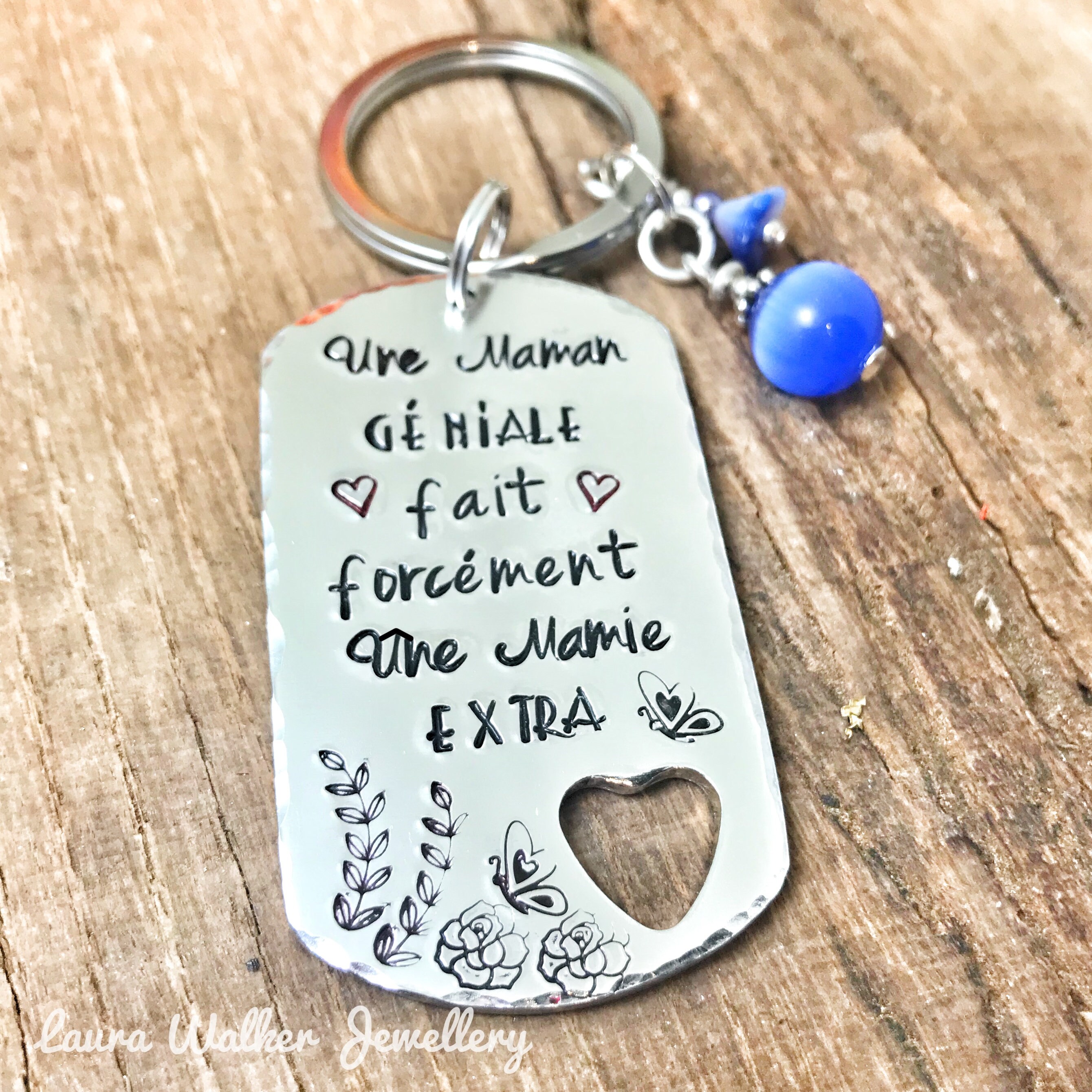 Personalised French Maman Keychain Custom Keyring Maman Etsy India
