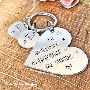 Meilleure Marraine, Keychain Marraine, Marraine Cadeau, Marraine Porte Clé