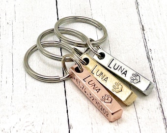 Copper Bar Dog Tag - Custom Copper Dog Identity Tag - Brass Dog Bar