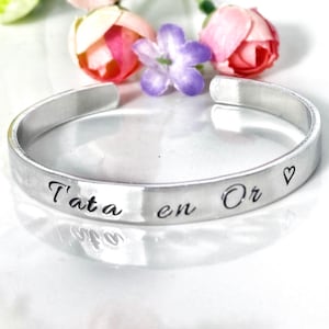Cadeau Tata, French Aunty Bracelet, Gift French Aunty, Tata en Or