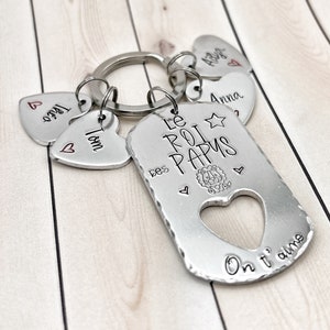 Papa Keychain, Dad Husband Papa Papi, Father&#39;s Day