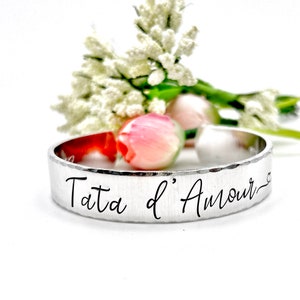 Cadeau Tata, French Aunty Bracelet, Gift French Aunty, Tata en Or