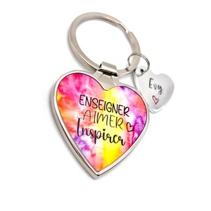French Teacher Keyring, Gift French Teacher, Cadeau Enseignant