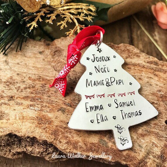 French Personalized Christmas Tree Ornament First Christmas Etsy