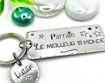 French Godfather Keychain - Gift French Godfather