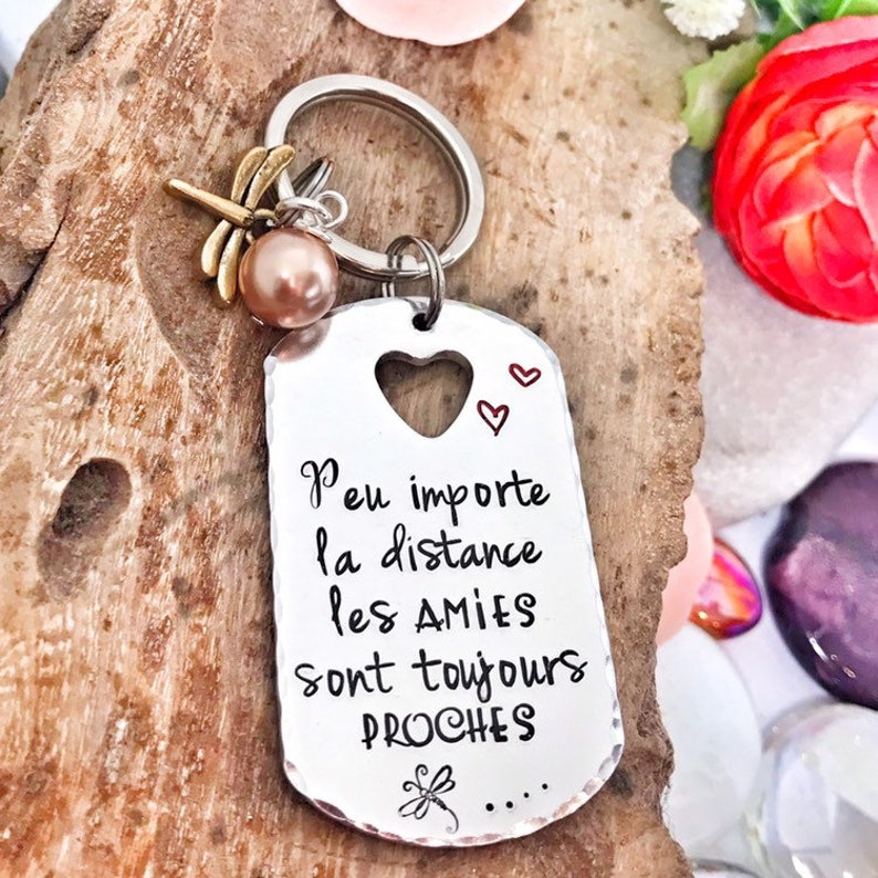 Personalised French Friend Keyring Best Friend Keyring Etsy Israel