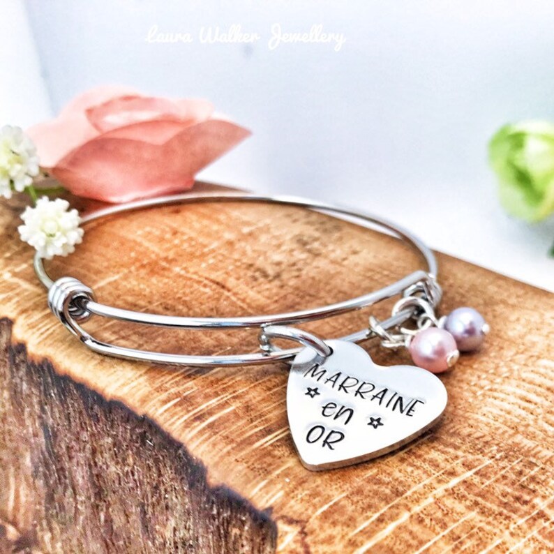 Idée Cadeau Marraine Bracelet Personnalisé Marraine Bijoux | Etsy Idée Cadeau Marraine Bracelet Personnalisé Marraine Bijoux | Etsy