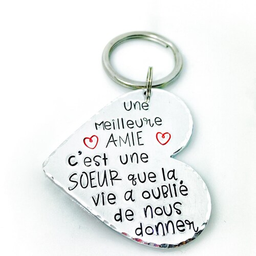 Personalised French Friend Keyring Best Friend Keyring Etsy New Zealand