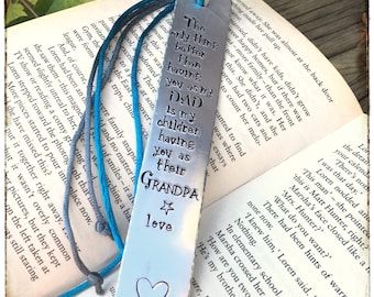 Personalized Bookmark, Stamped Custom Bookmark, Gift Book Lover, Gift reading, Gift Grandpa