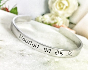 Cadeau Nounou, French Nanny Bracelet, Gift French Nanny, Cadeau Nounou, Nounou en Or