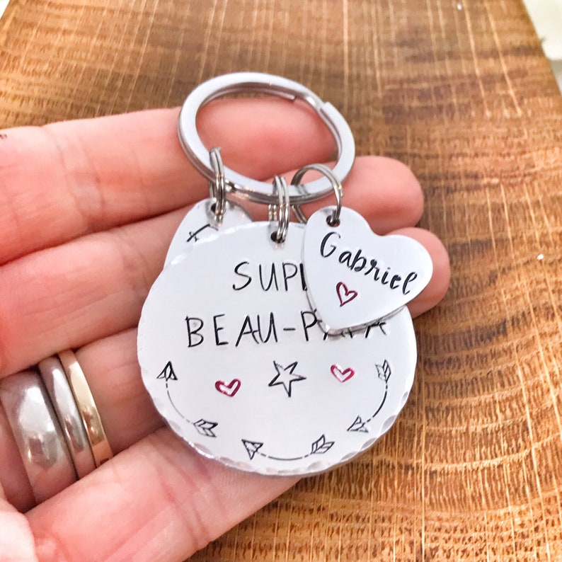 Beau Papa Keyring French Step Dad Keyring