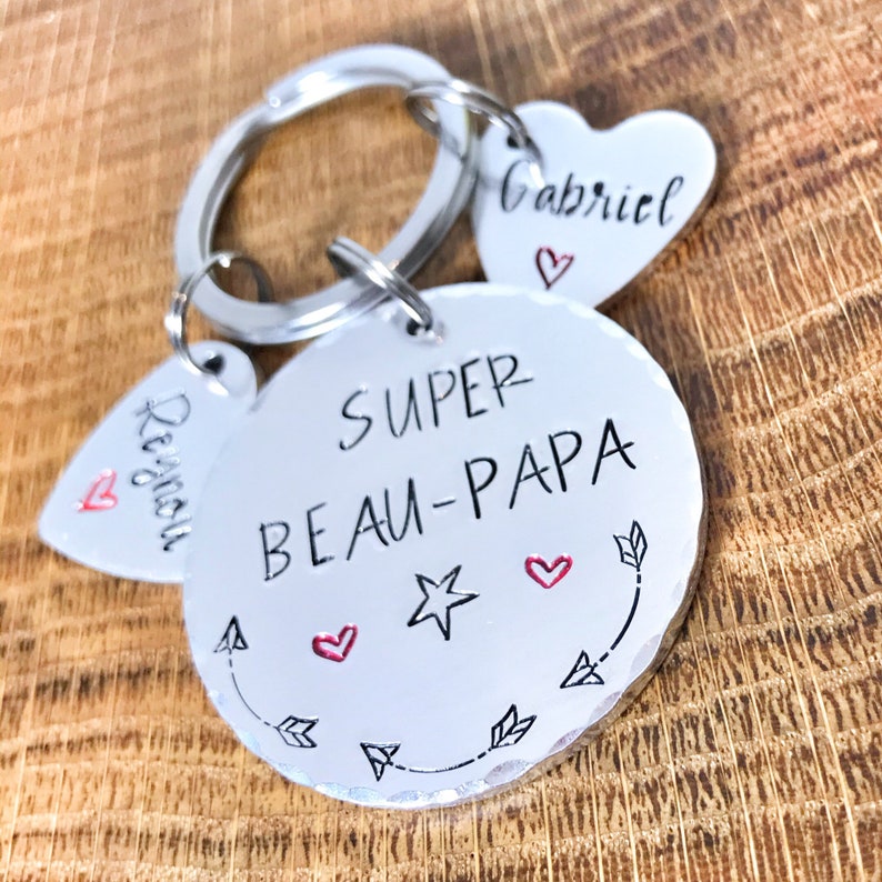 Beau Papa Keyring French Step Dad Keyring