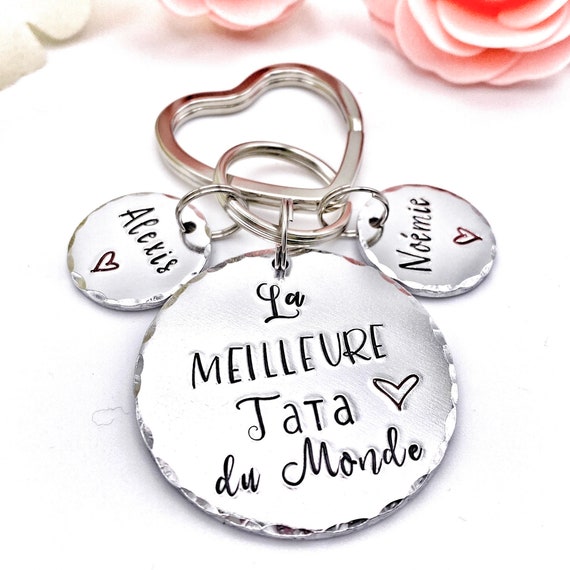 Coffret Cadeau Tata - Porte Clés & Trousse Maquillage | Cadeau Annonce Grossesse Pour Tante