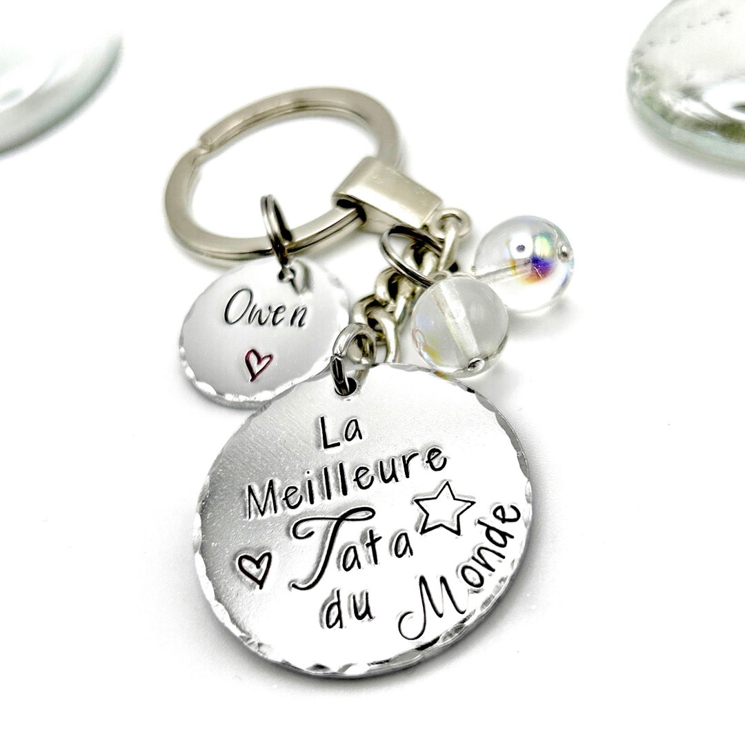 Hand Stamped 'la Meilleure Tata Du Monde', Personalised Message French ...