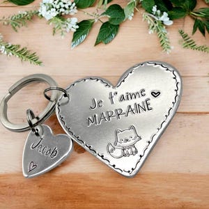 French Marraine Keychain, Marraine Cadeau, Marraine Porte Clé