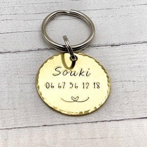 Personalized Brass Pet ID Tag, Custom Pet ID Tags, Dog Tag Collar, Brass Dog Tag, Identity Tag Dog
