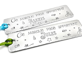 Personalized Bookmark, Stamped Book Mark, Gift for Mom Dad, Reading Gift, Childs Book Mark