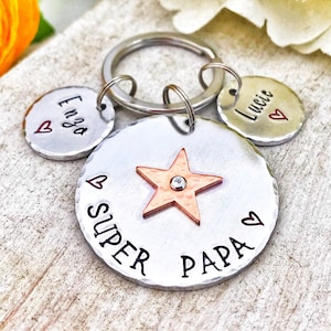 Cadeau Noël Papa, Porte Clé Personnalisé Papa, Idée Cadeau Fête des Pères