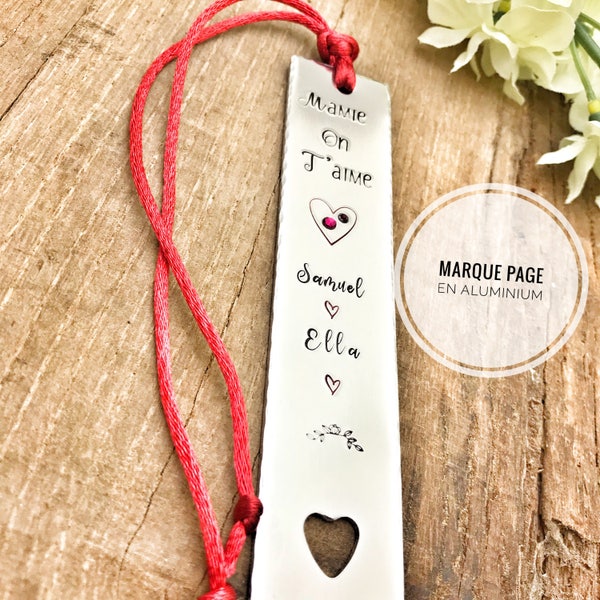 Personalized Bookmark, Stamped Book Mark, Gift for Mom Dad, Reading Gift, Engraved Bookmark