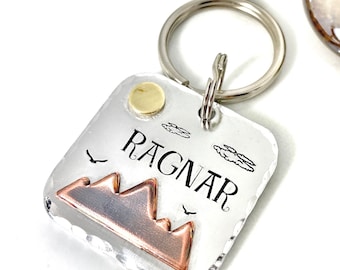 Custom Identity Tag Dog - Mountain Theme Dog Tag