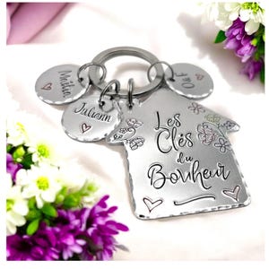 Maison d'Amour, House of Love Keychain, Gift New Home Owner, New House Gift, Couples New Home Keyring