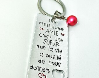 Porte-clés Merci Nounou - Cadeau Reconnaissance En Acier Inoxydable - Remerciement Collègue Ou Amie - Idée Cadeau Anniversaire
