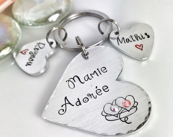 French Mamie Keychain, Mamie Cadeau, Mamie Porte Clé, Cadeau de Noël Mamie