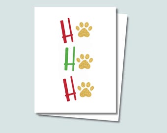 Holiday Paws Dog Christmas Card — Hand-Drawn Greeting Card