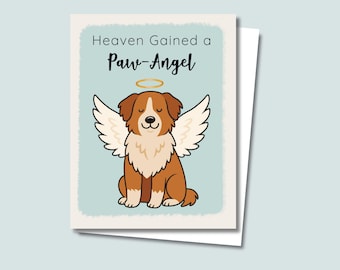 Pet Loss Dog Sympathy Card — Hand-Drawn Greeting Card