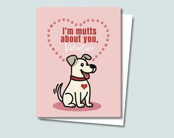 Mutts Dog Valentine's Day Card — Hand-Drawn Greeting Card