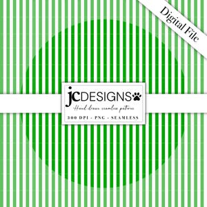 Green Spring Stripe Seamless Repeat Pattern Hand Drawn PNG Digital Download Paper Sublimation Fabric Surface Pattern Original Artwork