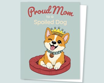 Proud Dog Mom Mother's Day Card — Hand-Drawn Greeting Card