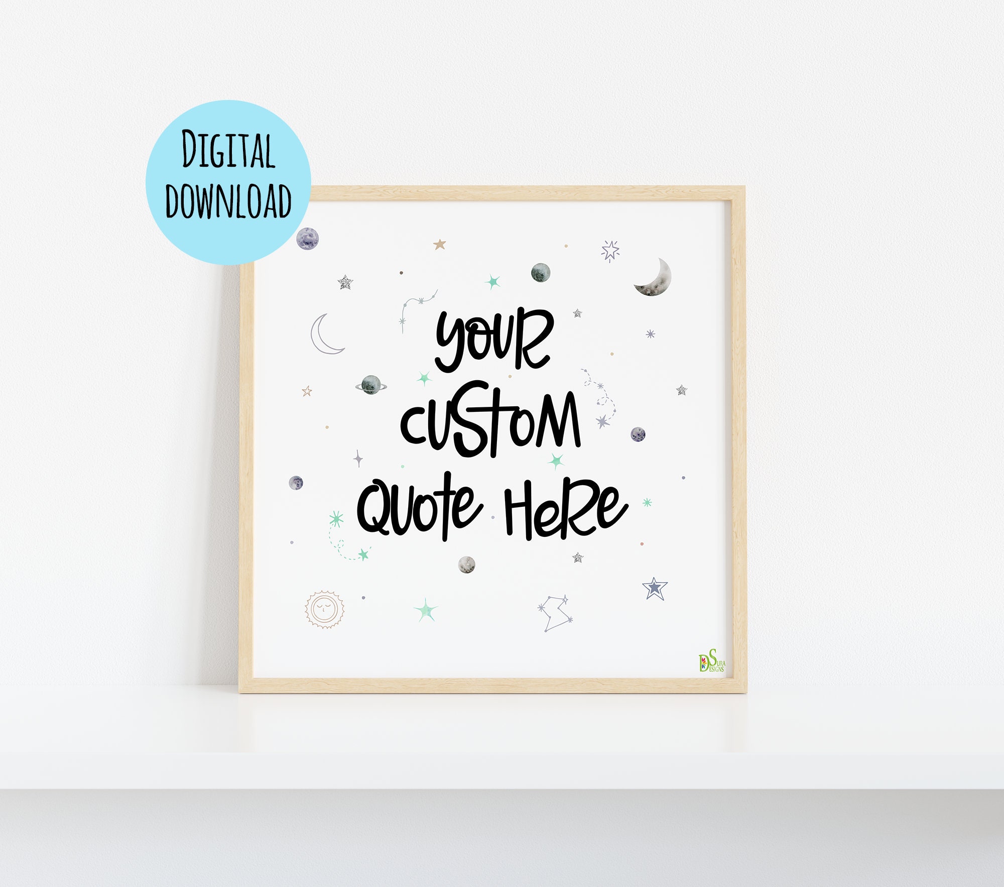 custom quote print printable wall print wall art etsy