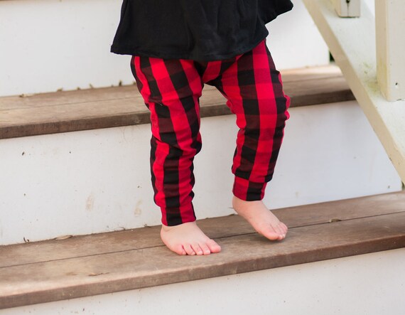buffalo plaid baby pants