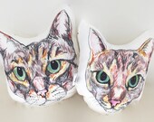 Kat kussen |  gezicht van de kat | hoofd van de kat | pluche kat | kat speelgoed | Kids kussen | kat kussen | kat minnaar cadeau