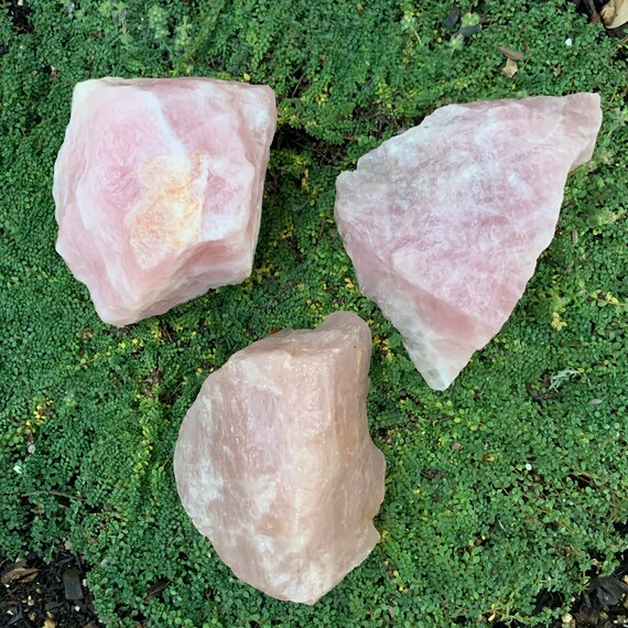 Rose Quartz Raw Crystals (AA Grade Per Piece) Ethically Sourced from