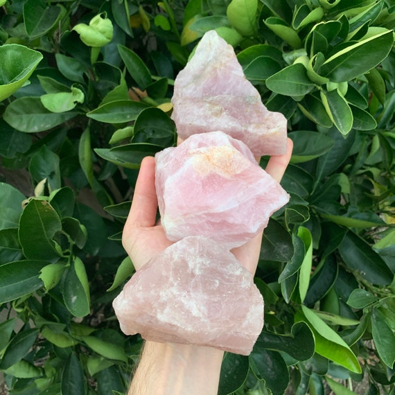 Rose Quartz Raw Crystals (AA Grade Per Piece) Ethically Sourced from