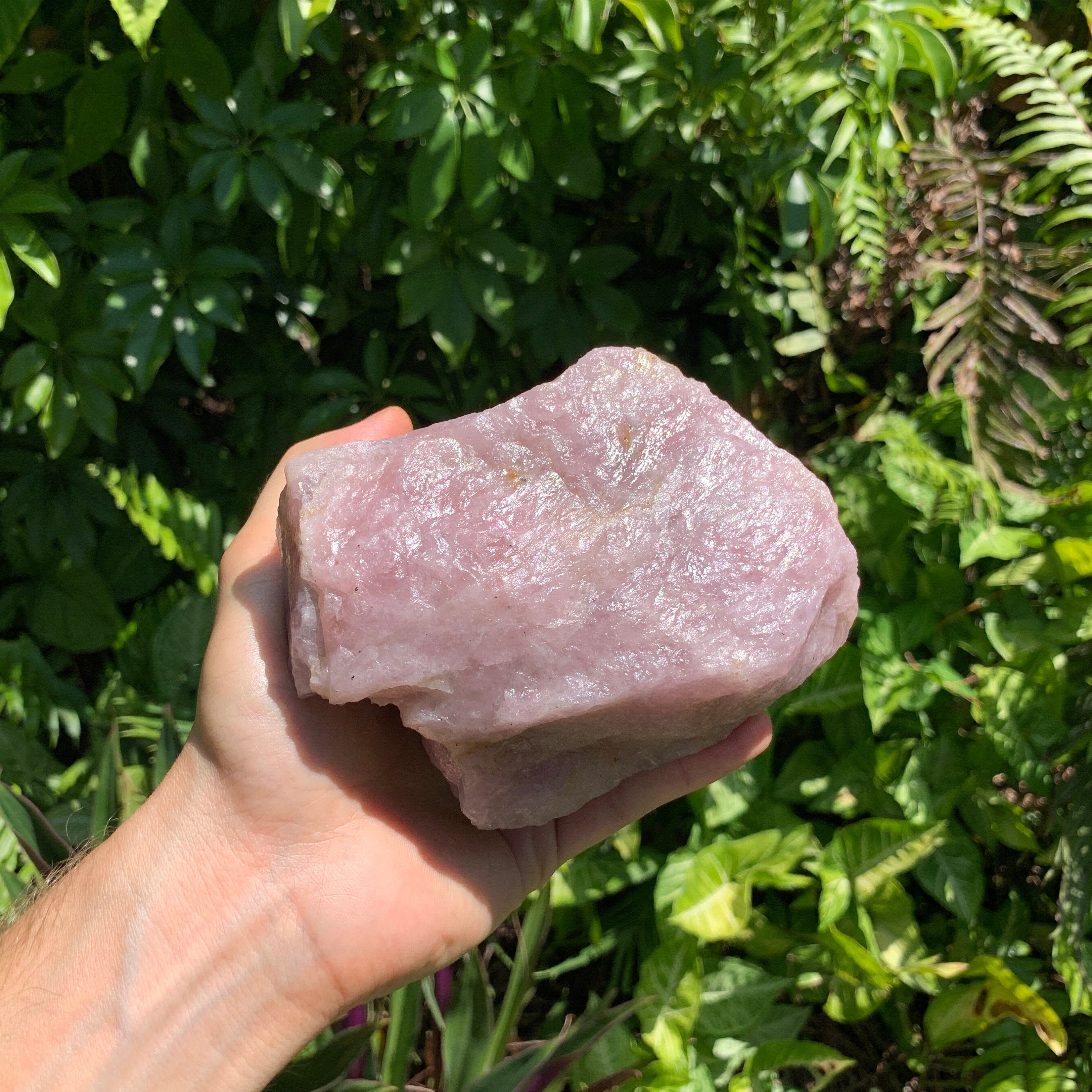 Raw Blue Rose Quartz Crystal Naturally Polished Stone Etsy