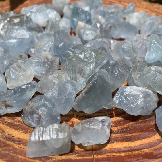 Celestite Raw Crystal Point Chunks (0.501 Inch AA Grade 80160