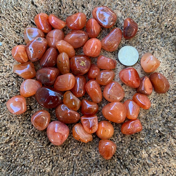 Carnelian Tumbled Stones (Medium 0.51.25 Inch AA Grade 3660 Bulk