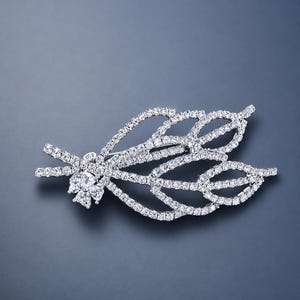 Broche en cristal autrichienne pour femmes