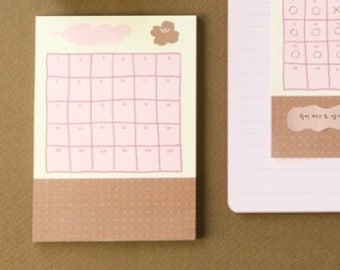 monthly habit tracker / sticky pad / tracker sticky pad / to do lists / bullet journal decor